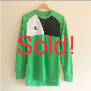 Men’s Adidas goal keeper green jersey NWT